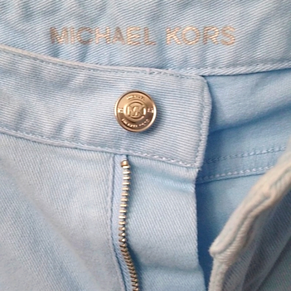 ๐HP๐Michael Kors Izzy Cropped Skinny Jeans, Light Blue, Size 12 - Picture 4 of 10